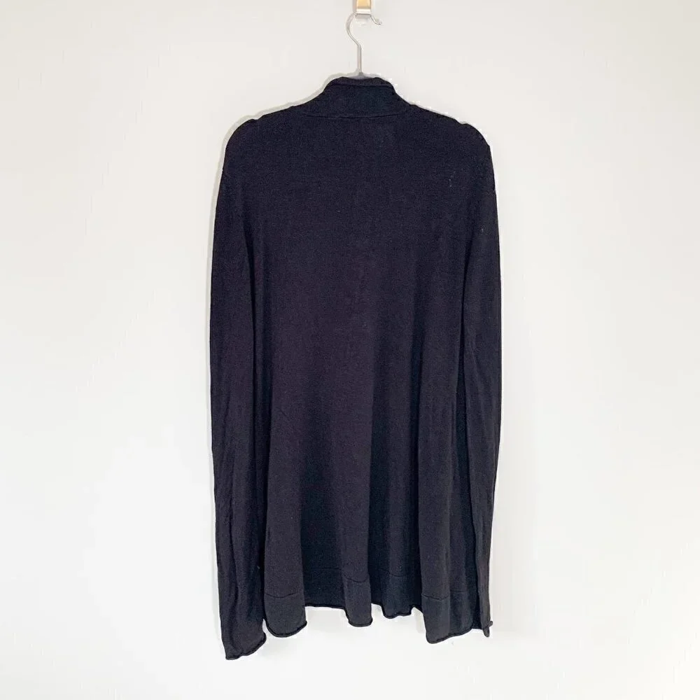 Express Black Wool Blend Open Front Draped Cardigan Sweater‎ Medium